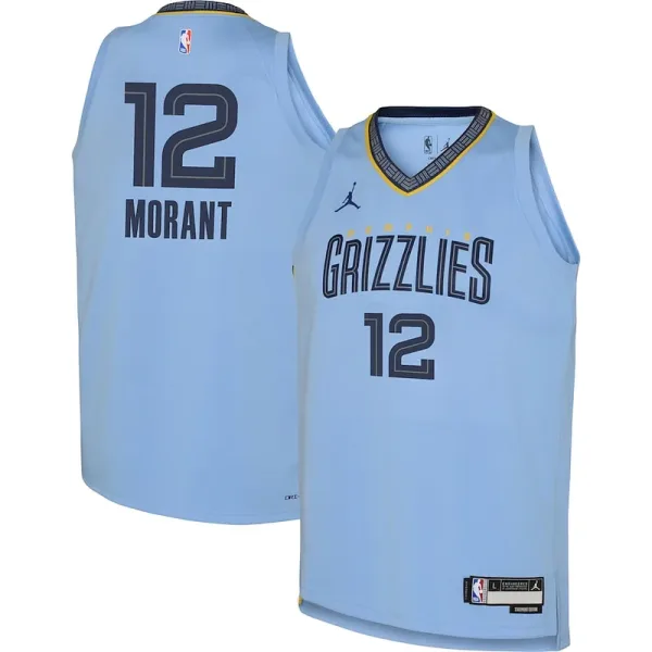 Hervorragend Wunderbar Magnifisent Ja Morant Memphis Grizzlies Jordan Brand Youth Swingman Jersey Statement Edition Light Blue für Sportliebhaber
