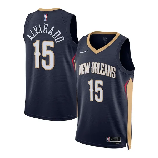 Hervorragend Jose Alvarado New Orleans Pelicans Nike Unisex Swingman Jersey Association Edition Navy für Sportliebhaber