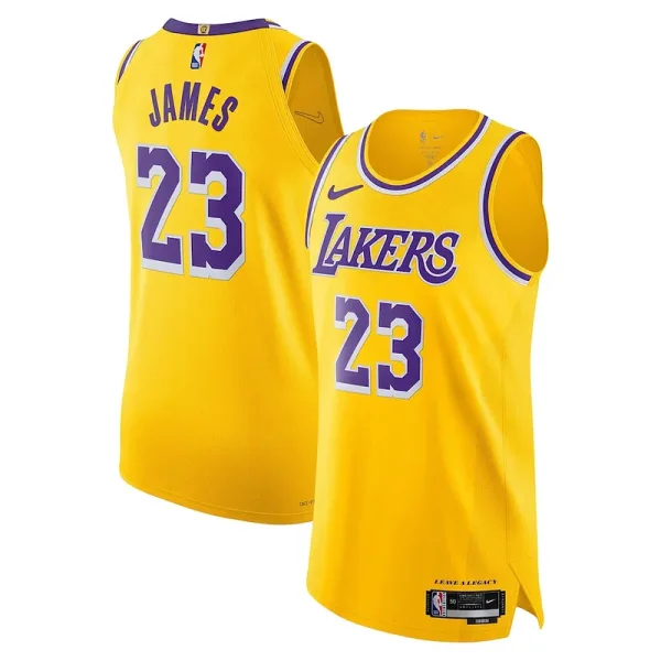 Einzigartig Stylish Originell LeBron James Los Angeles Lakers Nike Authentic Player Jersey Icon Edition Gold für Sportliebhaber
