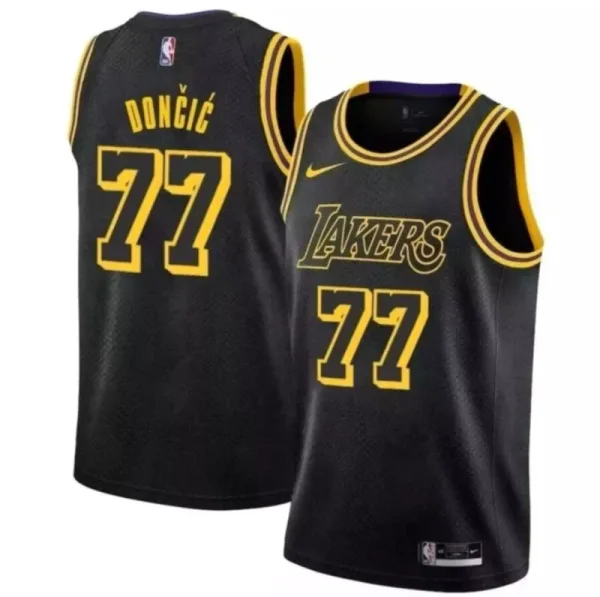 Toller Magnifisent Luka Dončić Los Angeles Lakers Nike Mamba Edition Jersey Black für Sportliebhaber