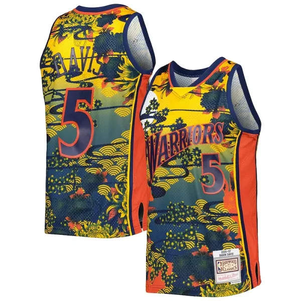 Anmutig Baron Davis Golden State Warriors Hardwood Classics Lunar New Year Swingman Jersey Blue für Sportliebhaber