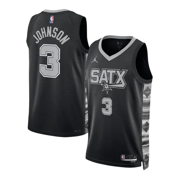 Klassisch Keldon Johnson San Antonio Spurs Jordan Brand Unisex Swingman Jersey Statement Edition Black für Sportliebhaber