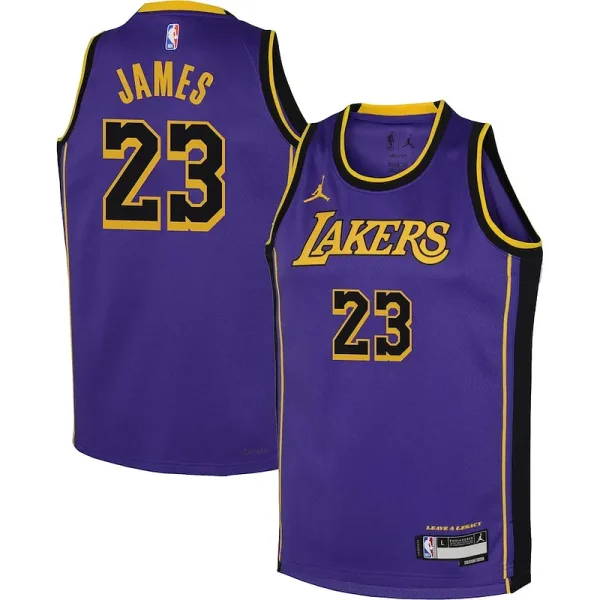 Beständiger LeBron James Los Angeles Lakers Jordan Brand Youth Performance Swingman Jersey Statement Purple für Sportliebhaber