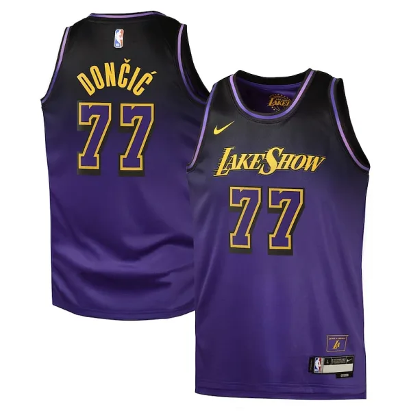 Erstaunlich Modern Luka Dončić Los Angeles Lakers Nike City Edition Swingman Jersey 2024 Purple für Sportliebhaber