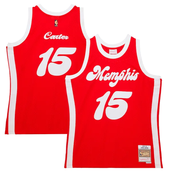 Magnifisent Einzigartig Klassisch Vince Carter Memphis Grizzlies 2015/16 Hardwood Classics Swingman Jersey Red für Sportliebhaber