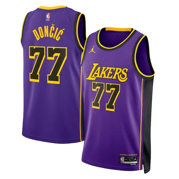 Modern Charmanter Luka Dončić Los Angeles Lakers Jordan Brand Statement Edition Swingman Jersey Purple für Sportliebhaber