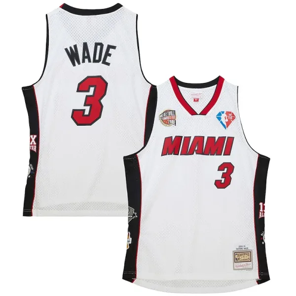 Anmutig Schön Dwyane Wade Miami Heat Unisex Hall of Fame Class of 2023 Throwback Swingman Jersey White für Sportliebhaber