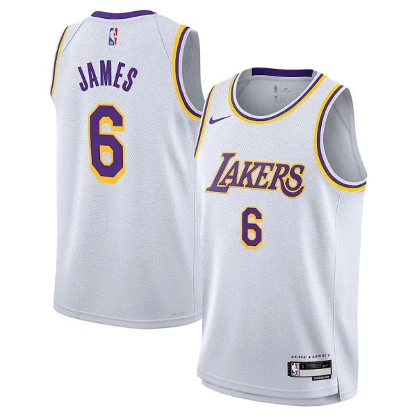 Haltbar Hervorragend LeBron James Los Angeles Lakers Nike Youth Performance Swingman Jersey Association Edition White für Sportliebhaber