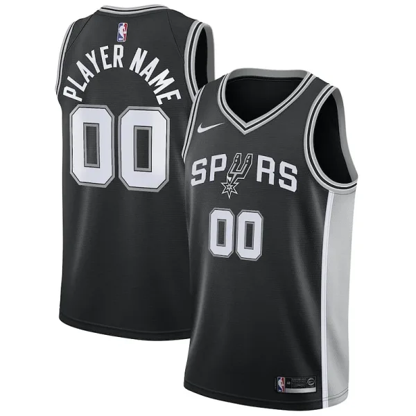 Beständiger Robust San Antonio Spurs Nike Swingman Custom Jersey Black Icon Edition für Sportliebhaber