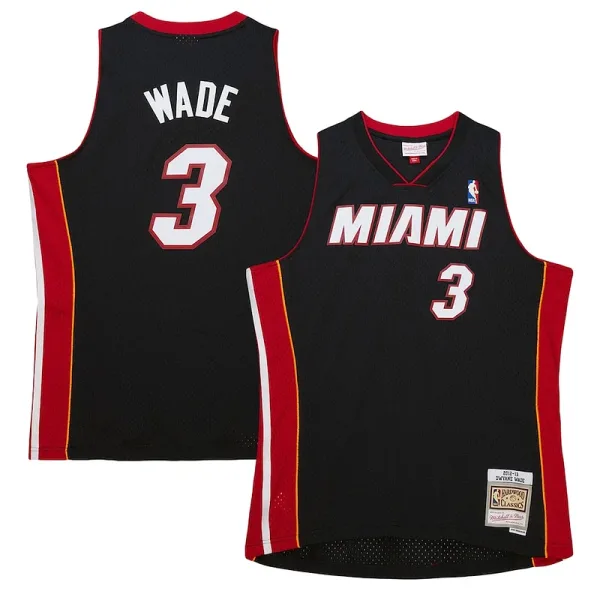 Klassisch Beständiger Einzigartig Dwyane Wade Miami Heat Hardwood Classics Swingman Jersey Black für Sportliebhaber