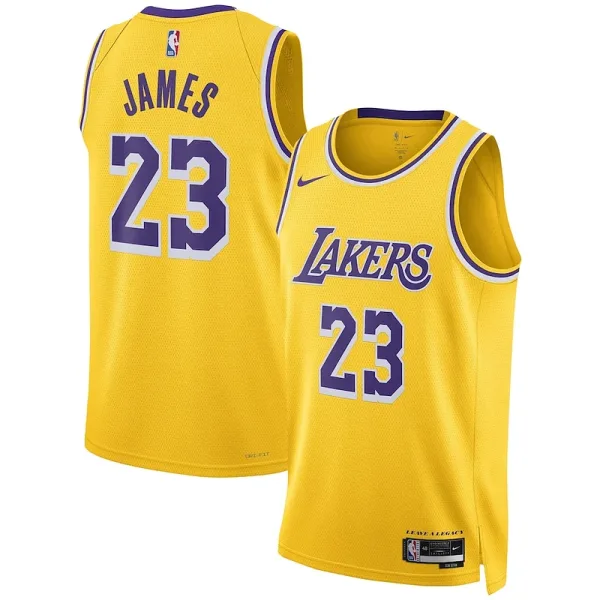 Stylish Haltbar Beständiger LeBron James Los Angeles Lakers Nike Unisex Swingman Jersey Association Edition Gold für Sportliebhaber