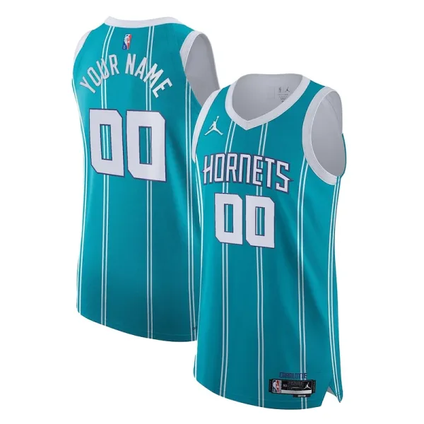 Stylish Robust Haltbar Charlotte Hornets Nike 2021/22 Diamond Swingman Authentic Custom Jersey Icon Edition Teal für Sportliebhaber